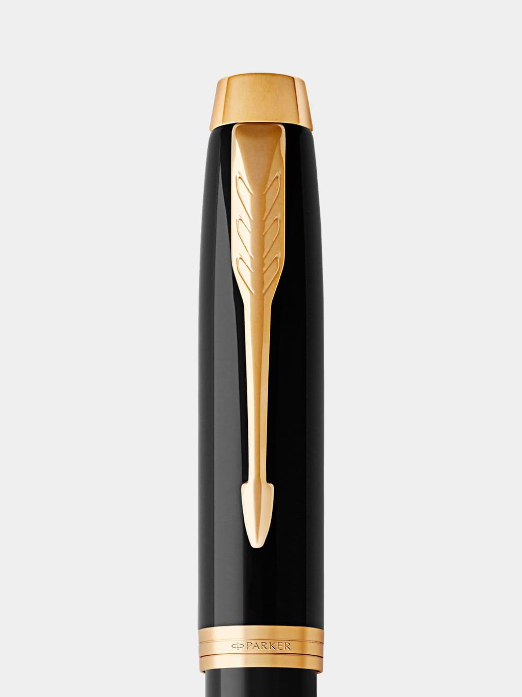 Parker IM Lacquer Black GT Rollerball Pen Cap