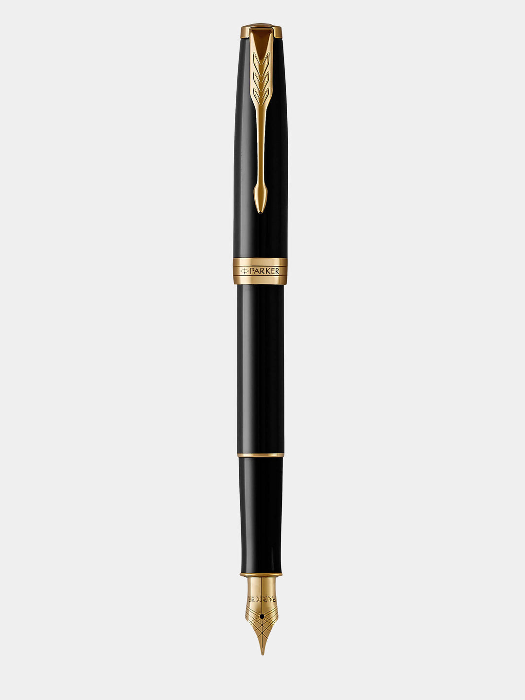 Parker Sonnet Black Lacquer GT Fountain Pen Medium Nib
