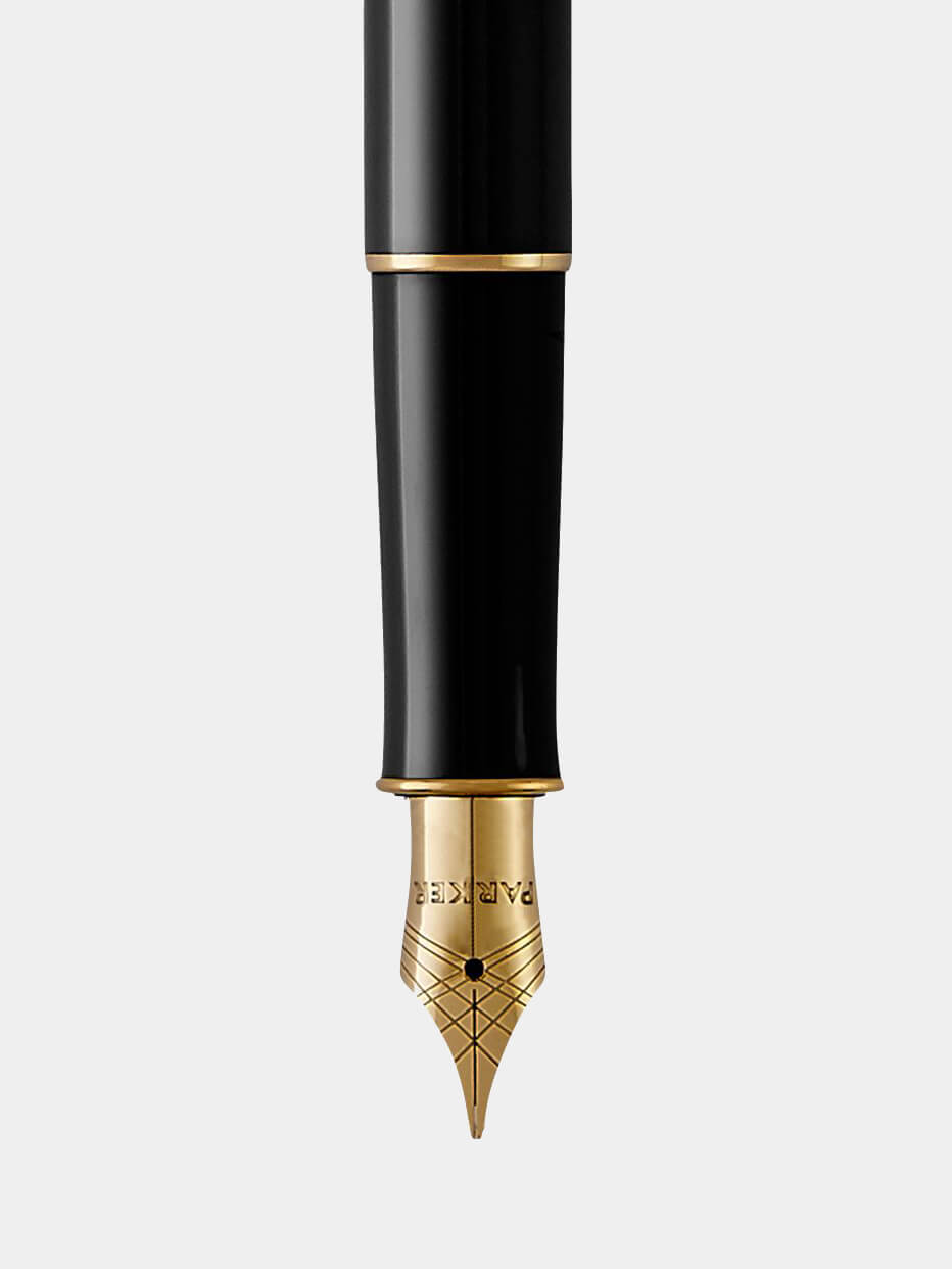 Parker Sonnet Black Lacquer GT Fountain Pen Nib
