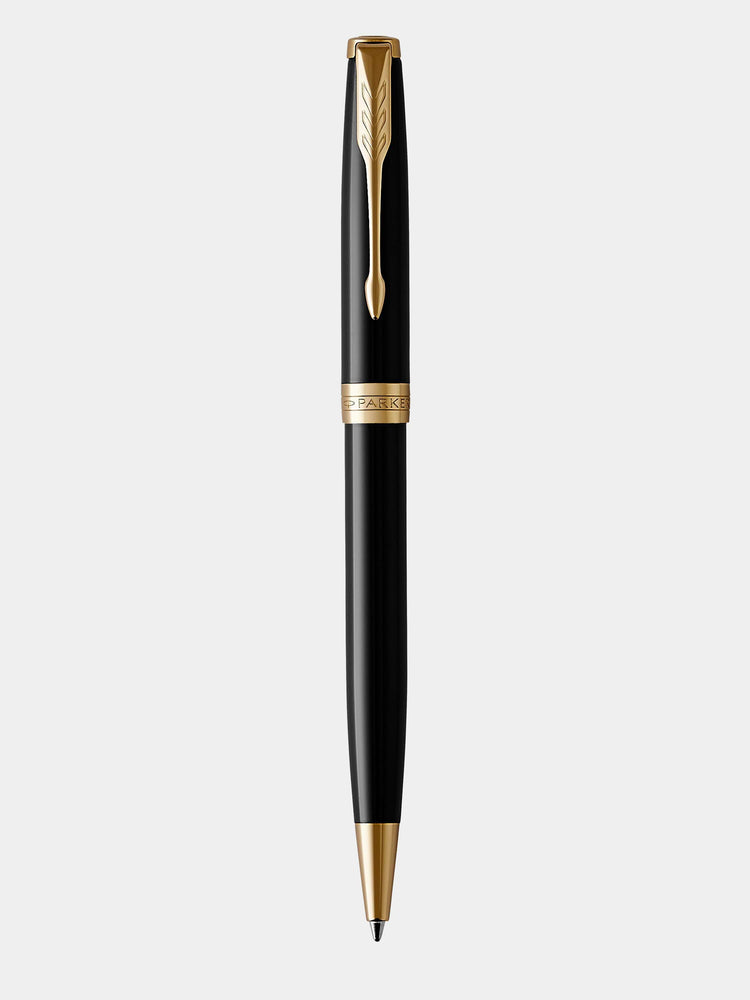 Parker Sonnet Lacquer Black Gold Trim Ballpoint Pen