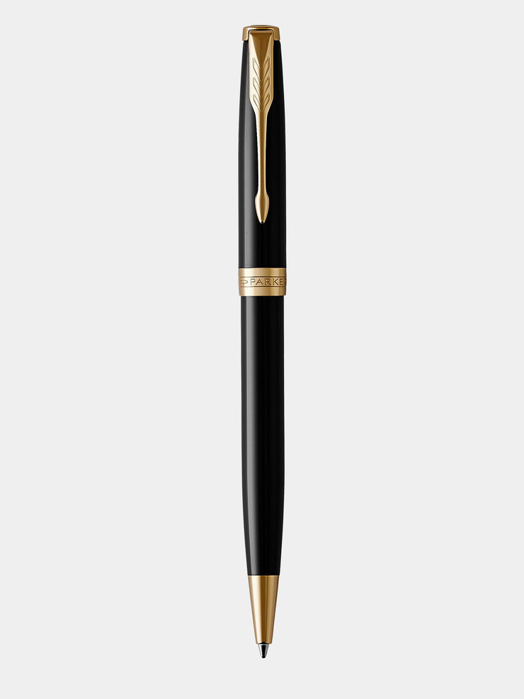Parker Sonnet Lacquer Black Gold Trim Ballpoint Pen