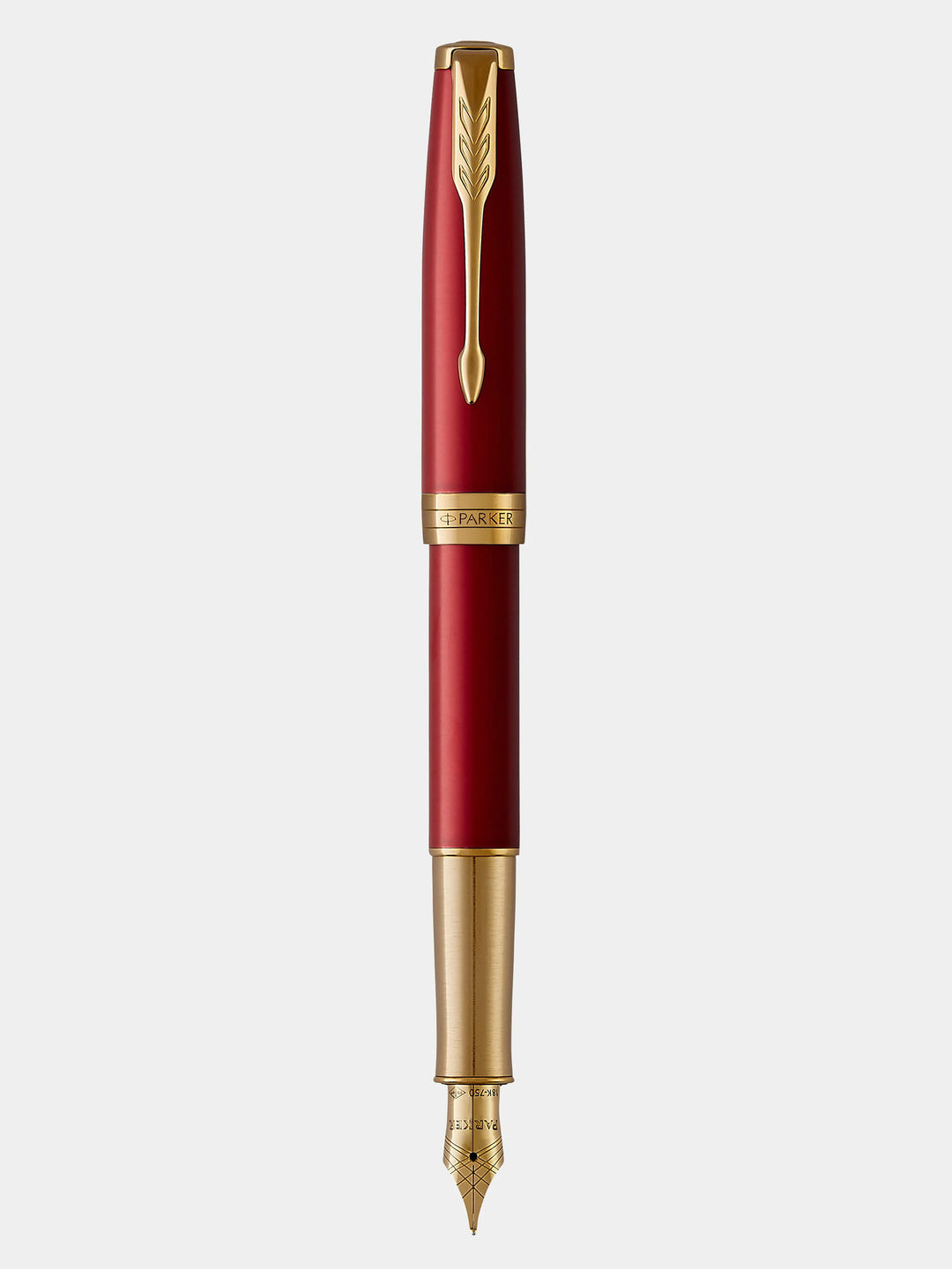 Parker Red Lacquer Fountain Pen with 18k gold nib medium