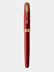 Parker Red Lacquer Fountain Pen with 18k gold nib medium