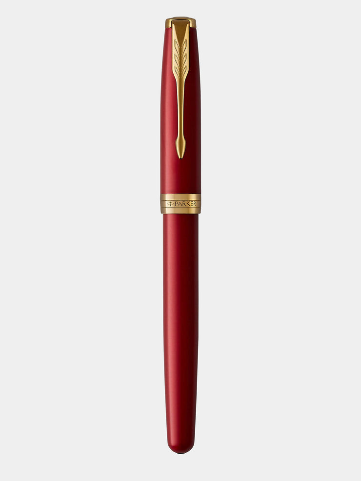 Parker Red Lacquer Fountain Pen with 18k gold nib medium