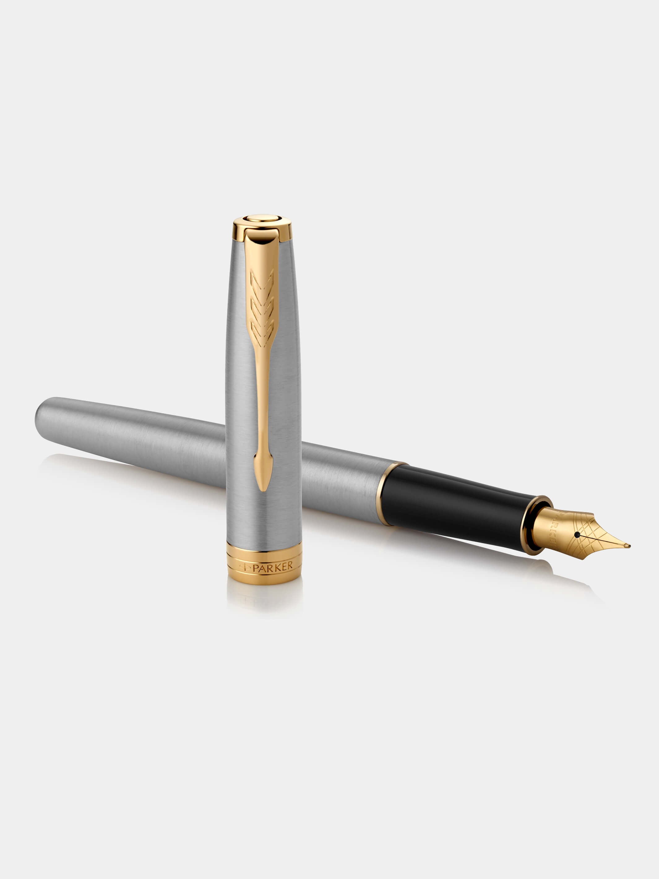 Parker Sonnet Stainless Steel Fountain Pen Medium Nib