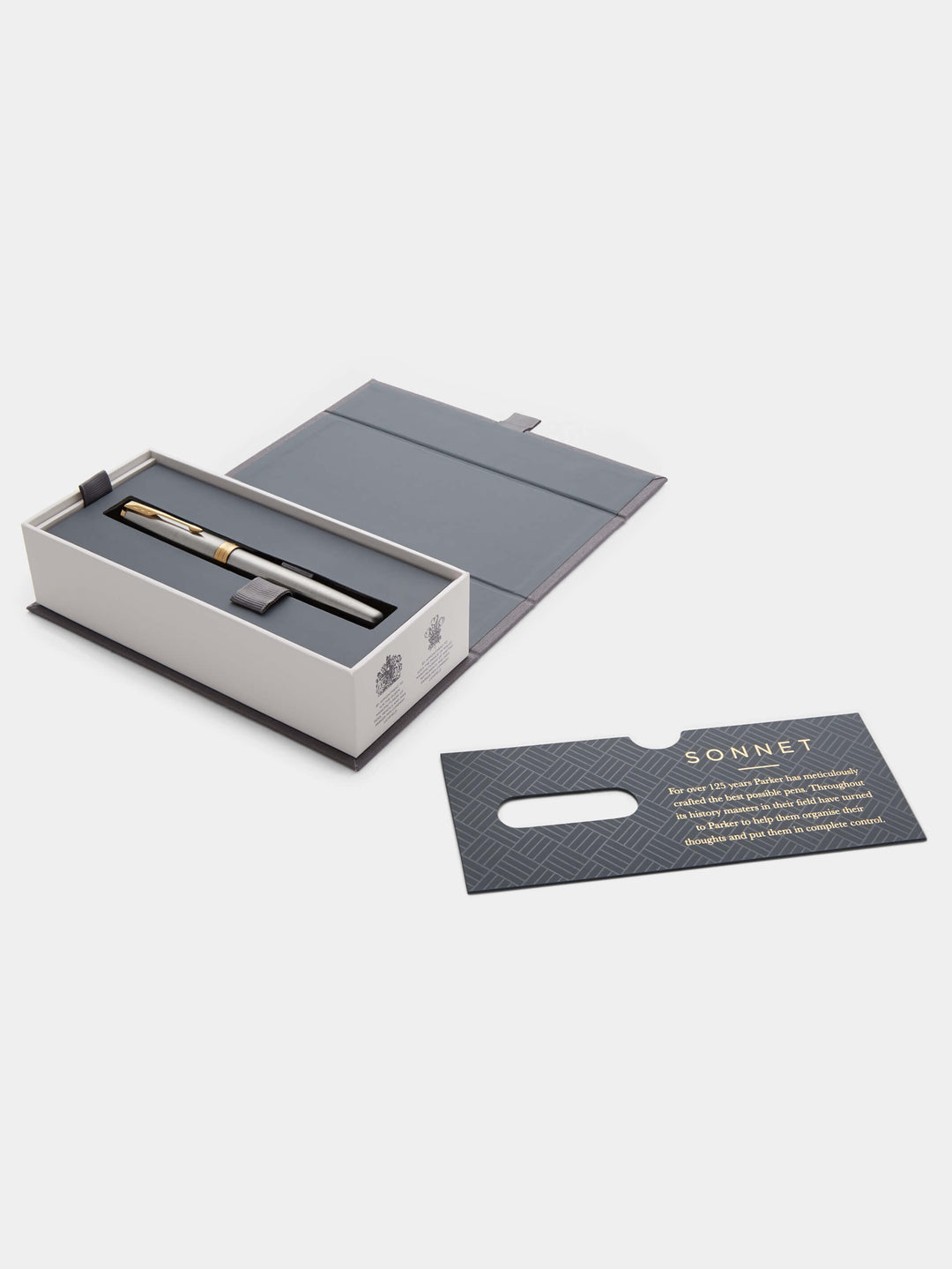 Parker Sonnet Stainless Steel Fountain Pen in a gift box