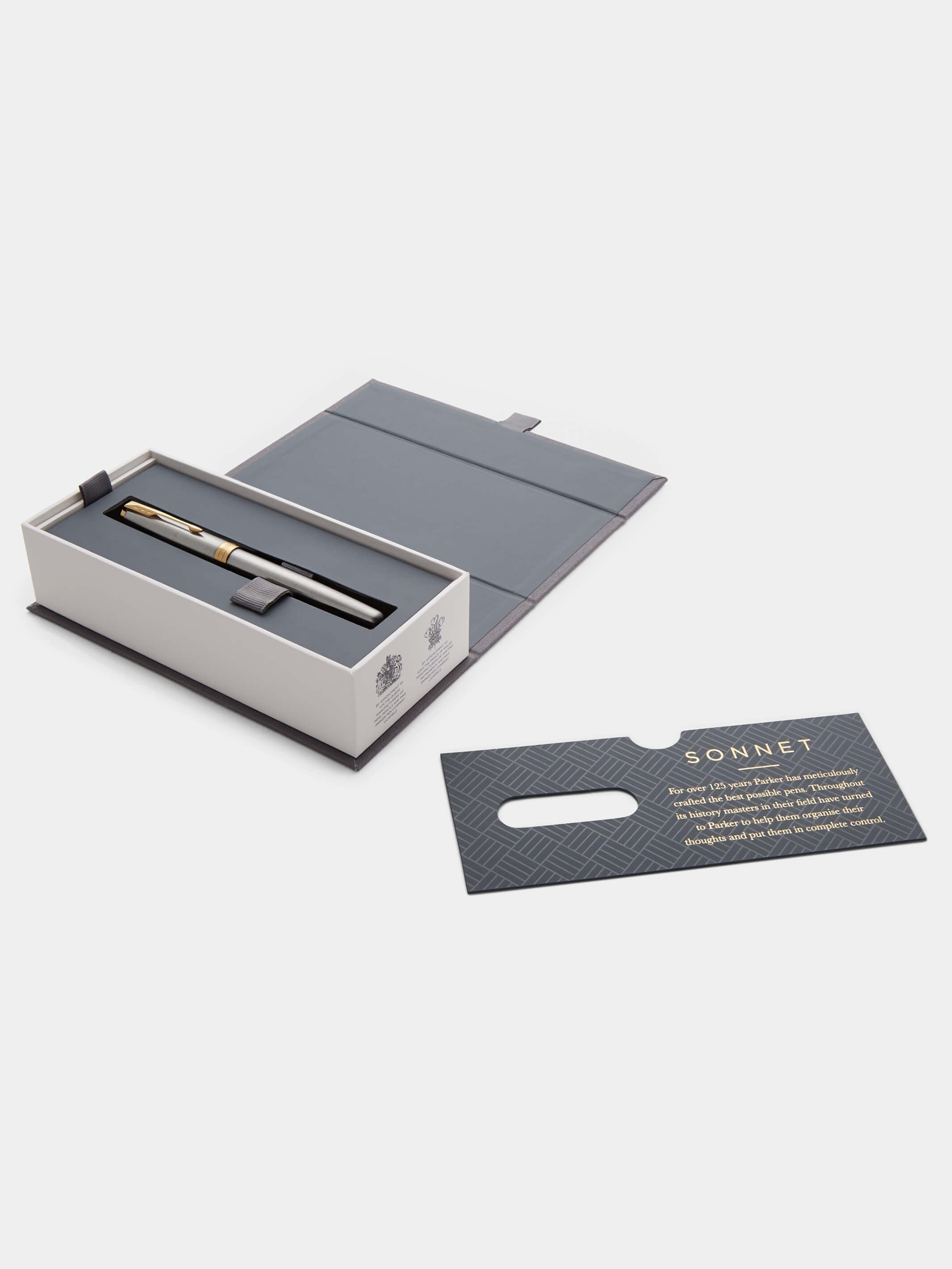 Parker Sonnet Stainless Steel Fountain Pen in a gift box