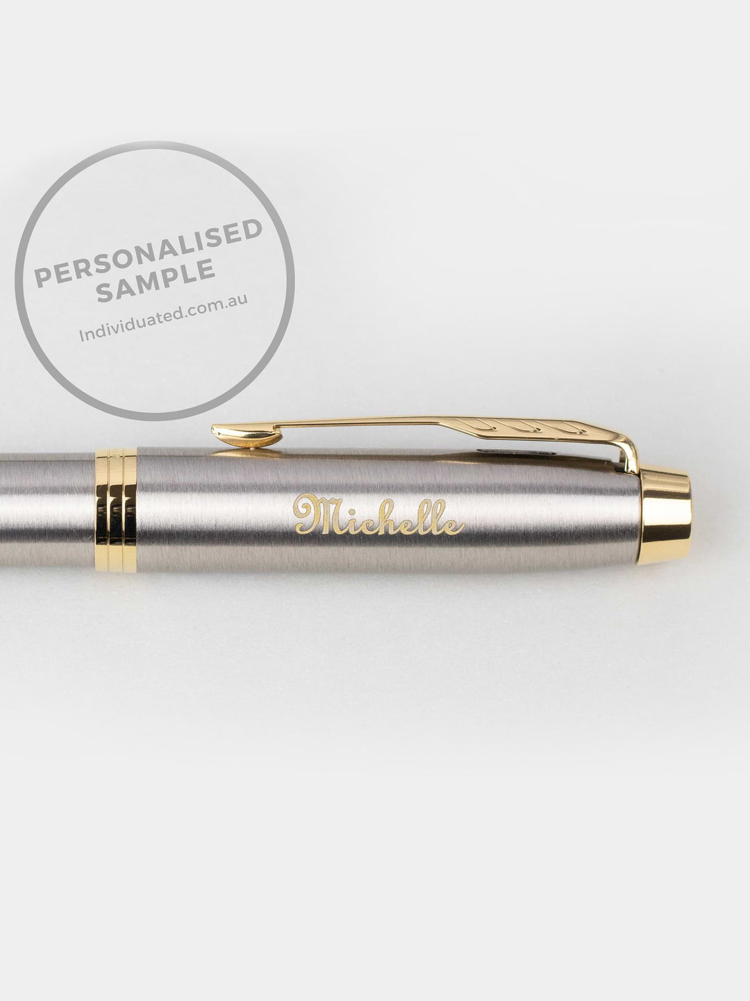 Personalised engraving Parker IM Brushed Metal GT Rollerball Pen