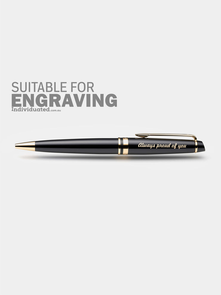 A personalised engraved sample of Waterman Expert ballpoint pen