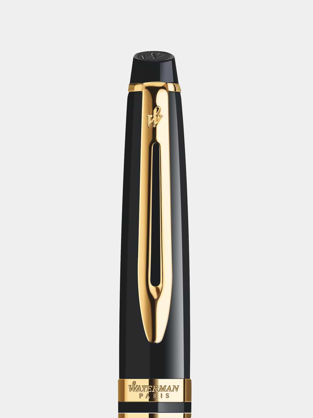 Waterman Expert Lacquer Black GT Ballpoint Pen