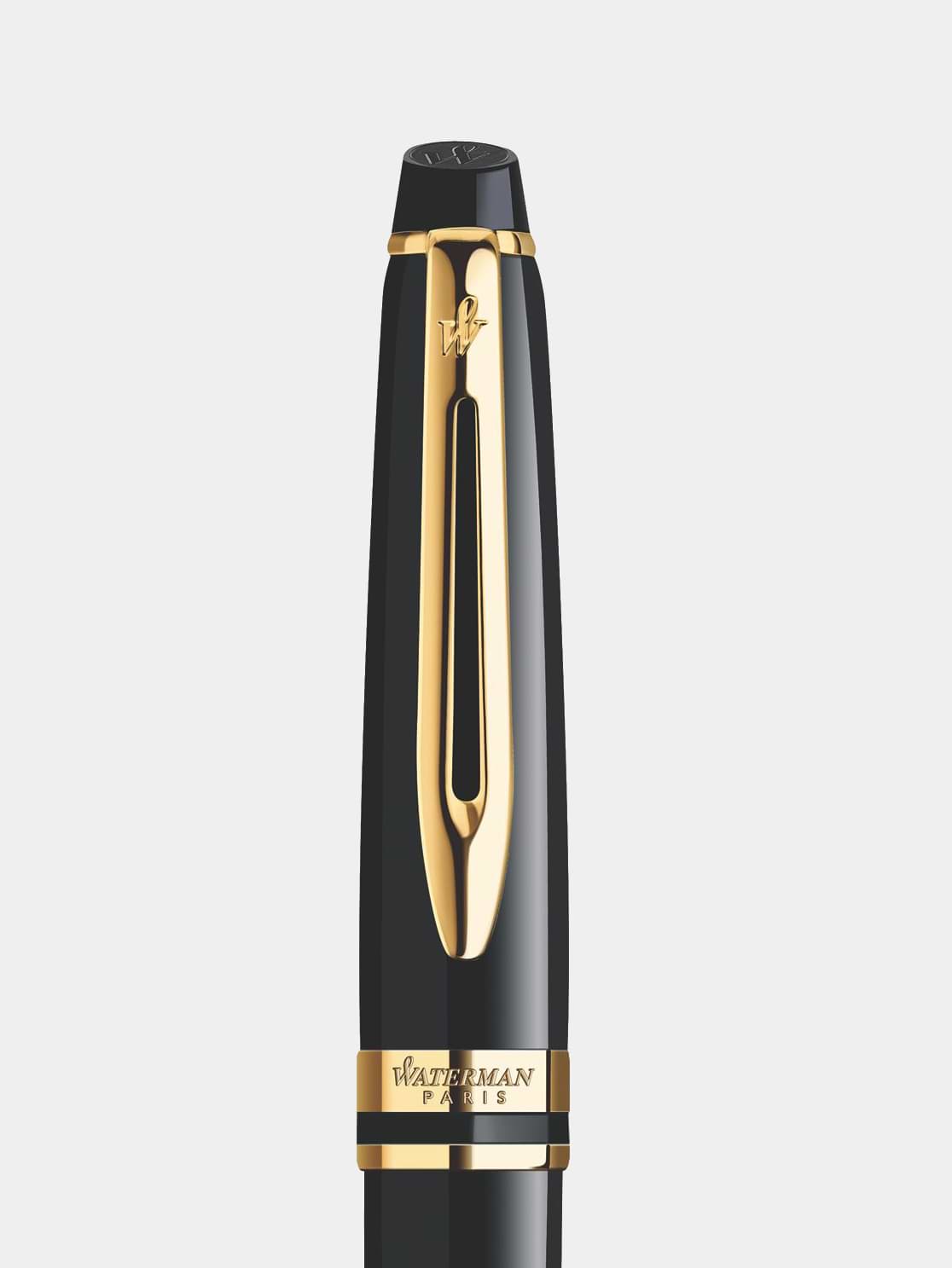 Waterman Expert Lacquer Black Rollerball Pen