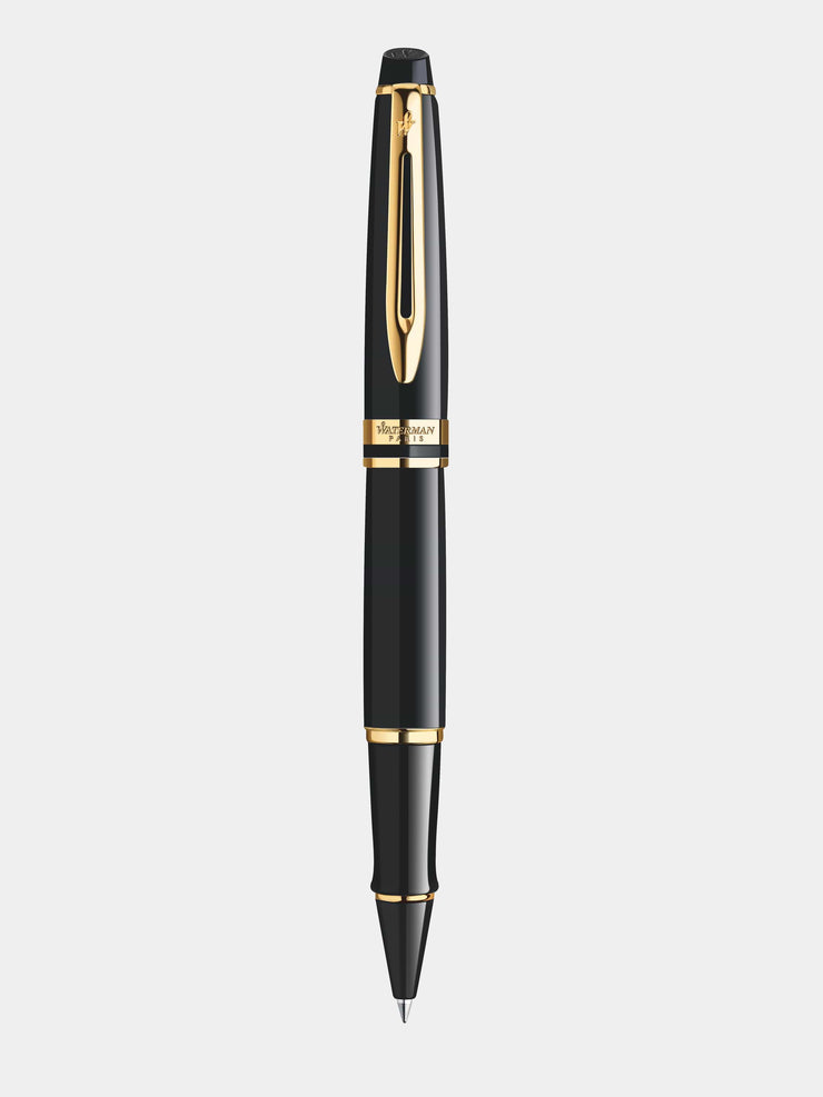 Waterman Expert Lacquer Black Rollerball Pen