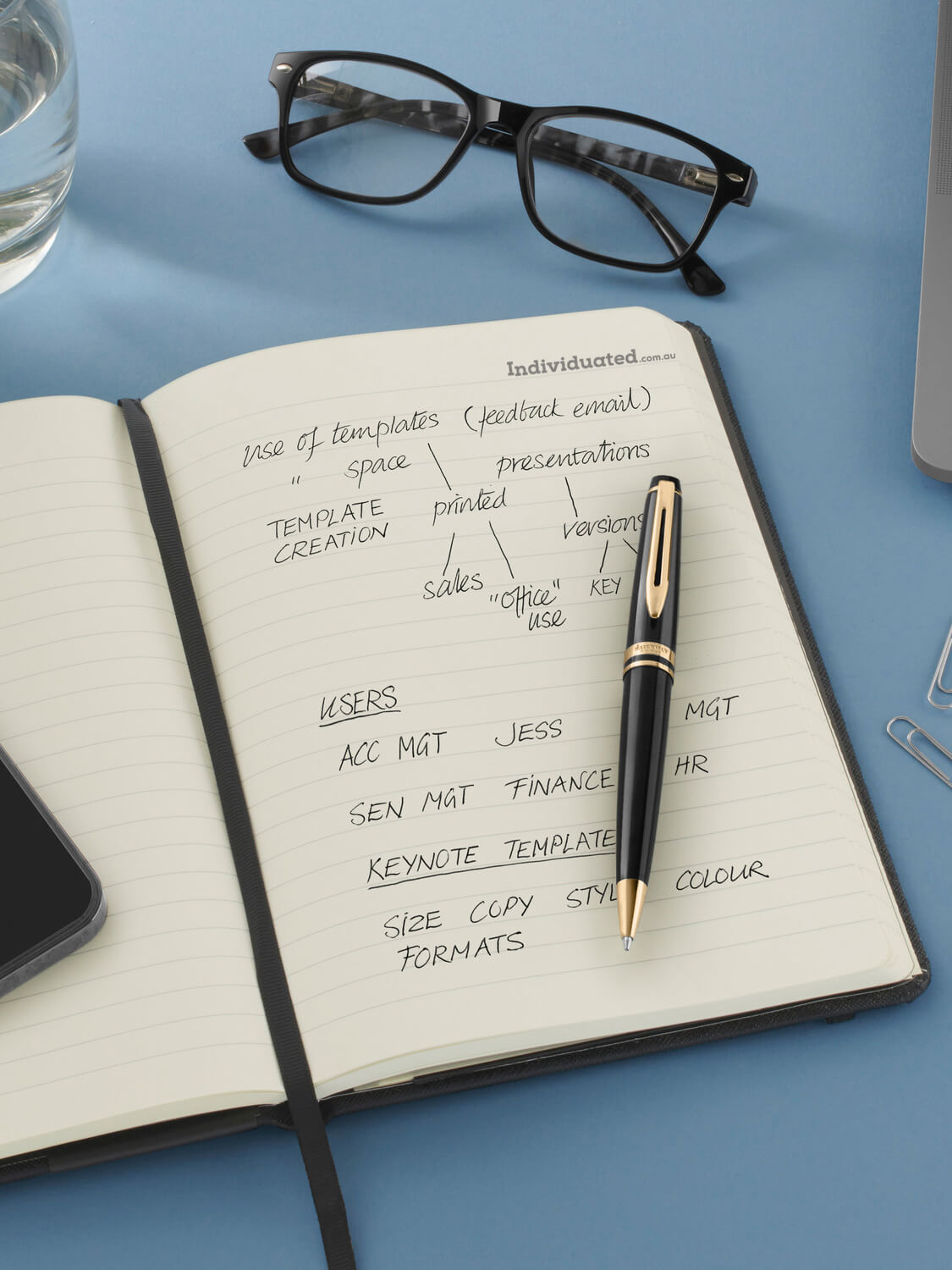 Waterman Expert GT ballpoint pen on a note book