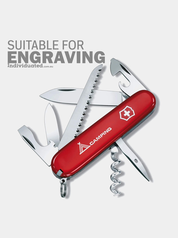 Victorinox Swiss Army knife Camper Red suitable for engraving