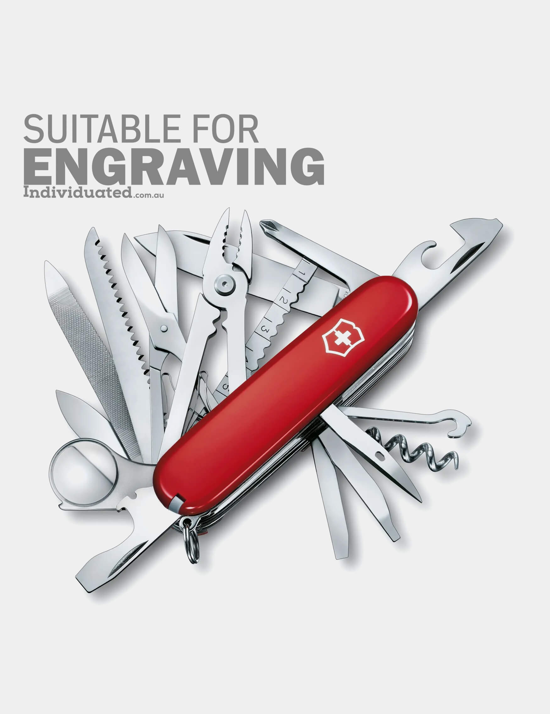Victorinox Swiss Champ Red Swiss Army Knife suitable for personalisation engraving